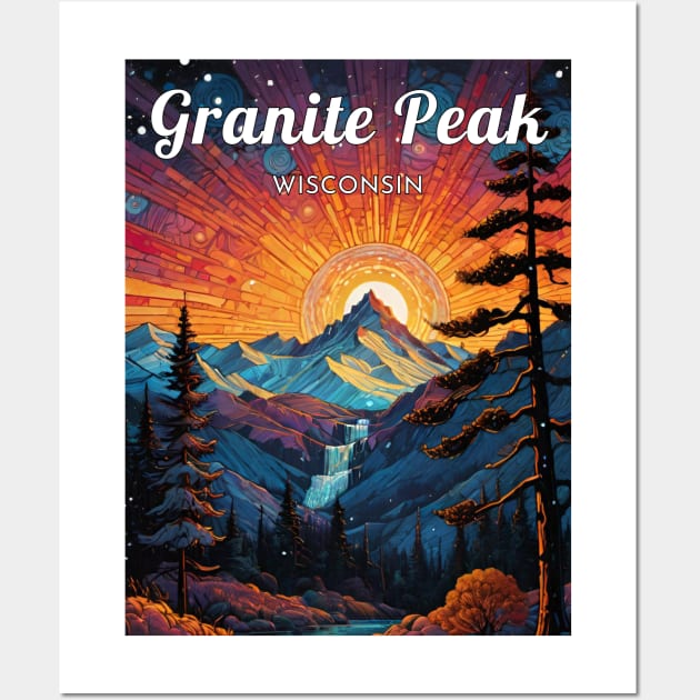 Granite Peak Wisconsin usa ski Wall Art by UbunTo